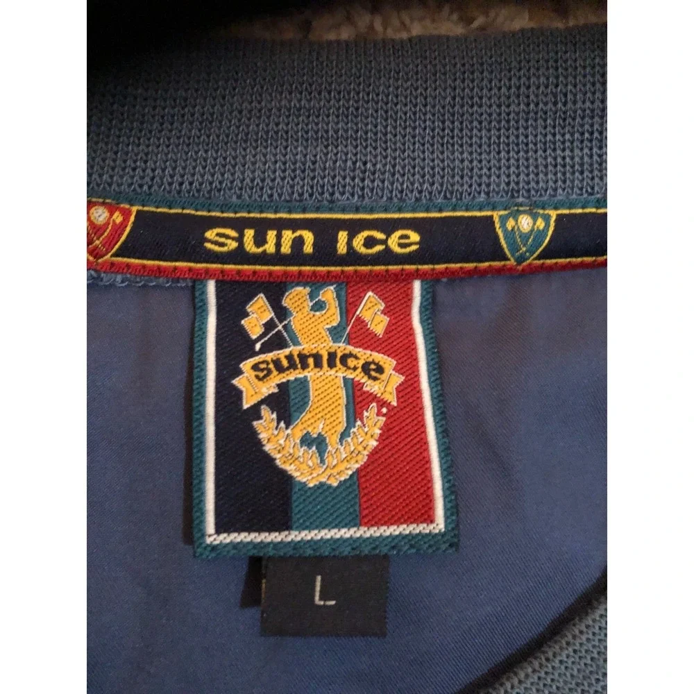 Men's Sunice Storm Waterproof Golf Pull Over Windshirt / Jacket Blue Size LARGE